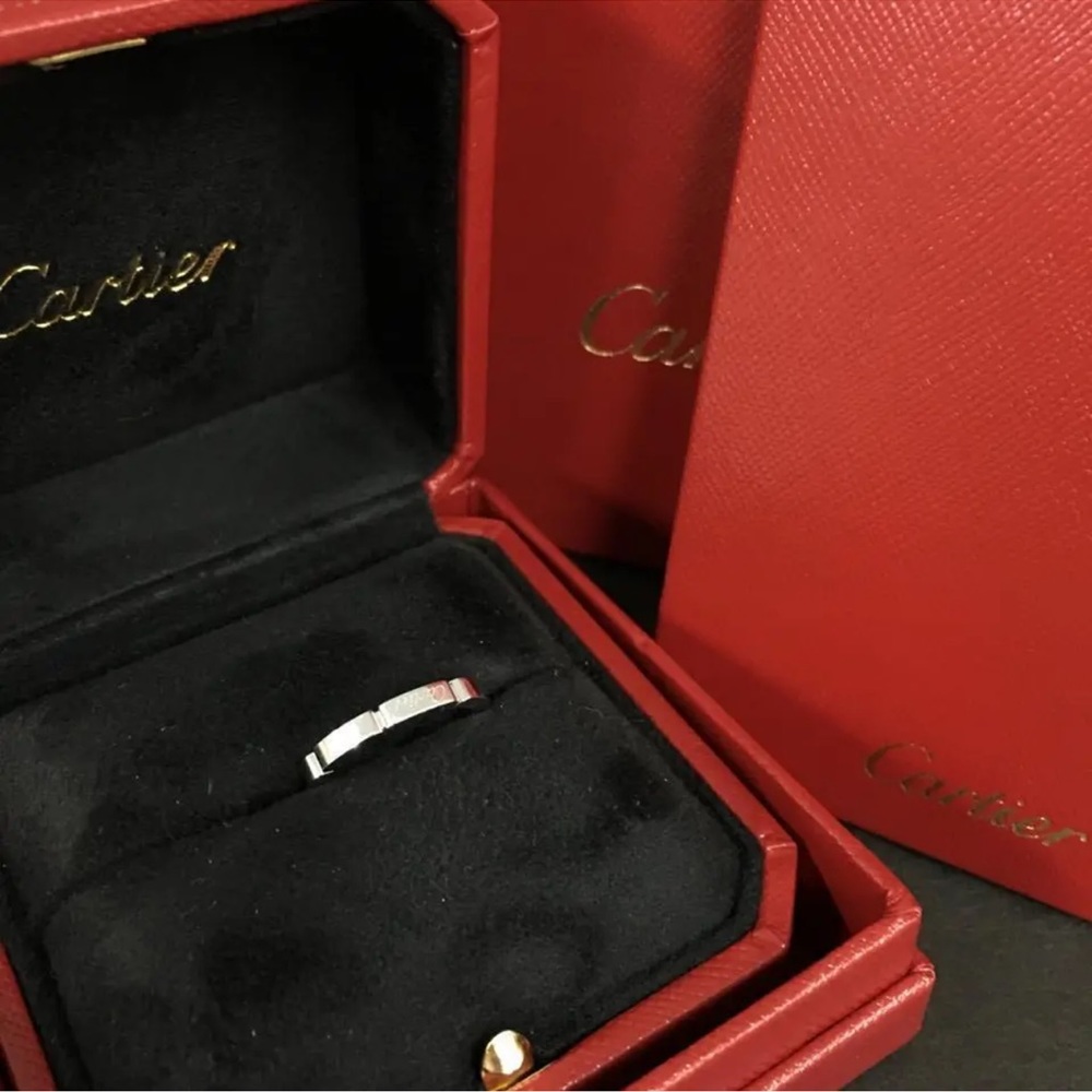 Cartier Sz 5 Maillon Panthere White Gold 4.4g Ring + Box + Auth Paperwork